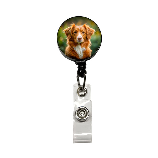 Nova Scotia Duck Tolling Retriever Dog Photo Retractable ID Key Card Name Tag Badge Holder with Clip