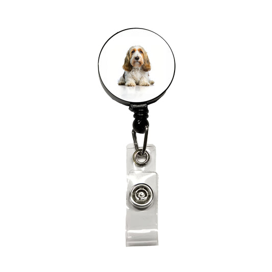 Petit Basset Griffon Vendeen Dog Photo Retractable ID Key Card Name Tag Badge Holder with Clip
