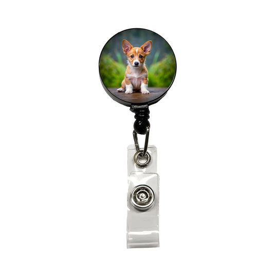 Portuguese Podengo Pequeno Dog Puppy Photo Retractable ID Key Card Name Tag Badge Holder with Clip