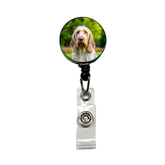 Spinone Italiano Dog Photo Retractable ID Key Card Name Tag Badge Holder with Clip