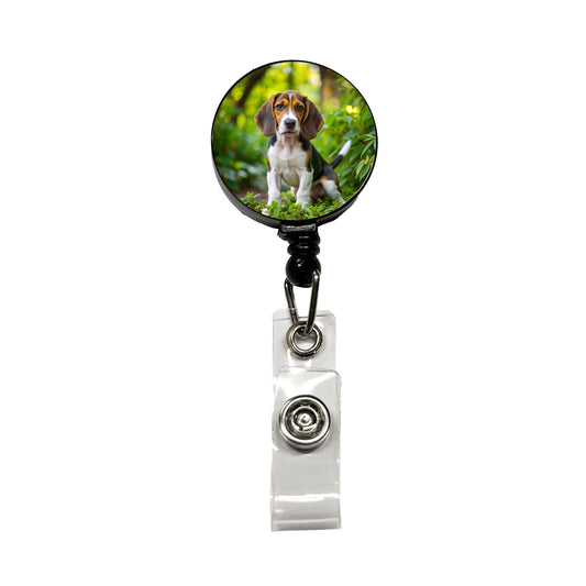 Treeing Walker Coonhound Dog Puppy Photo Retractable ID Key Card Name Tag Badge Holder with Clip