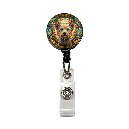 Yorkipoo Dog Art Nouveau Retractable ID Key Card Name Tag Badge Holder with Clip