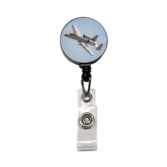 A-10 Thunderbolt II Warthog US Air Force Plane In Flight Retractable ID Key Card Name Tag Badge Holder with Clip