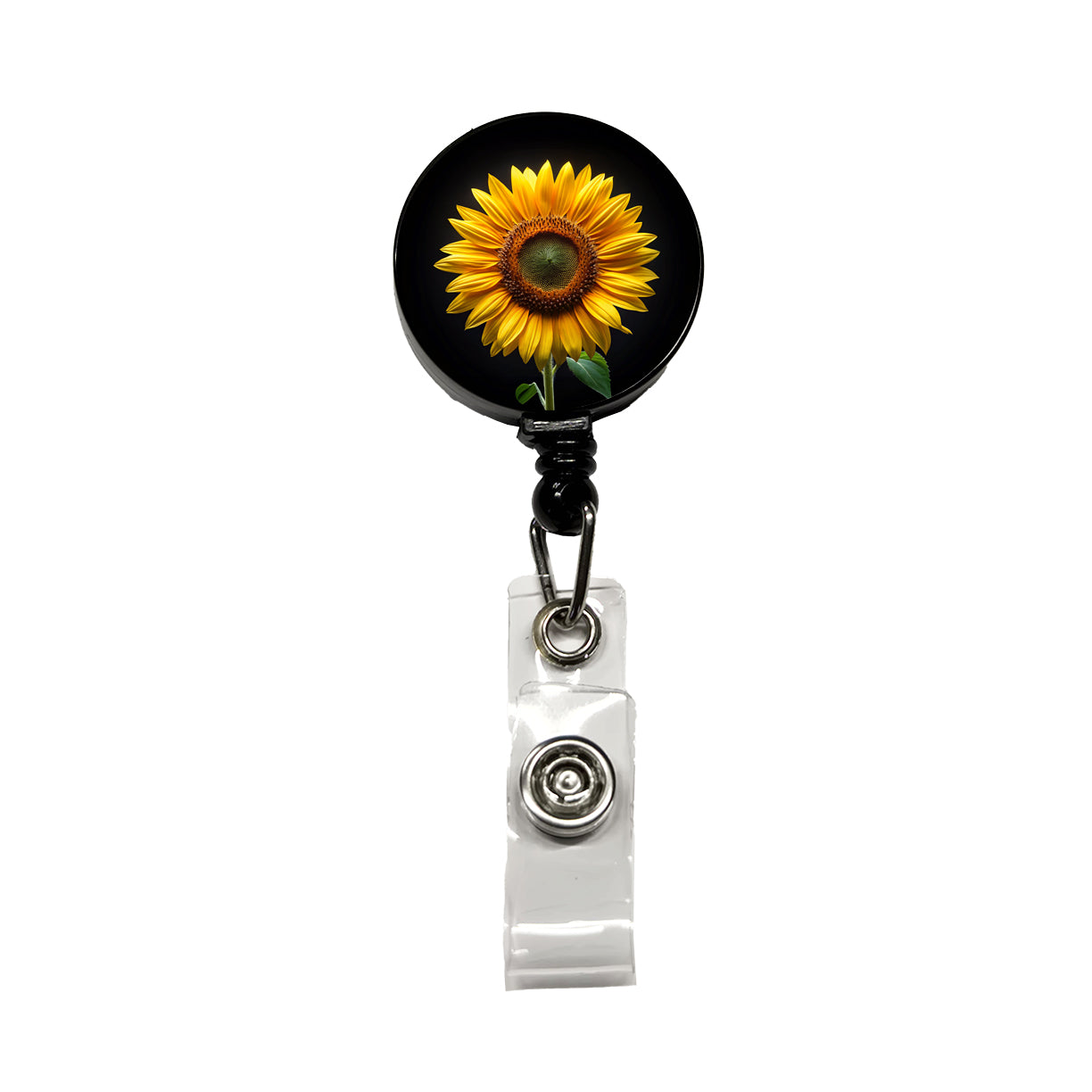 Sunflower Photo Retractable ID Key Card Name Tag Badge Holder with Clip