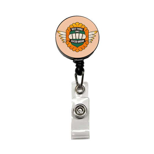 Best Thing Since Sliced Bread Funny Saying Retractable ID Key Card Name Tag Badge Holder with Clip