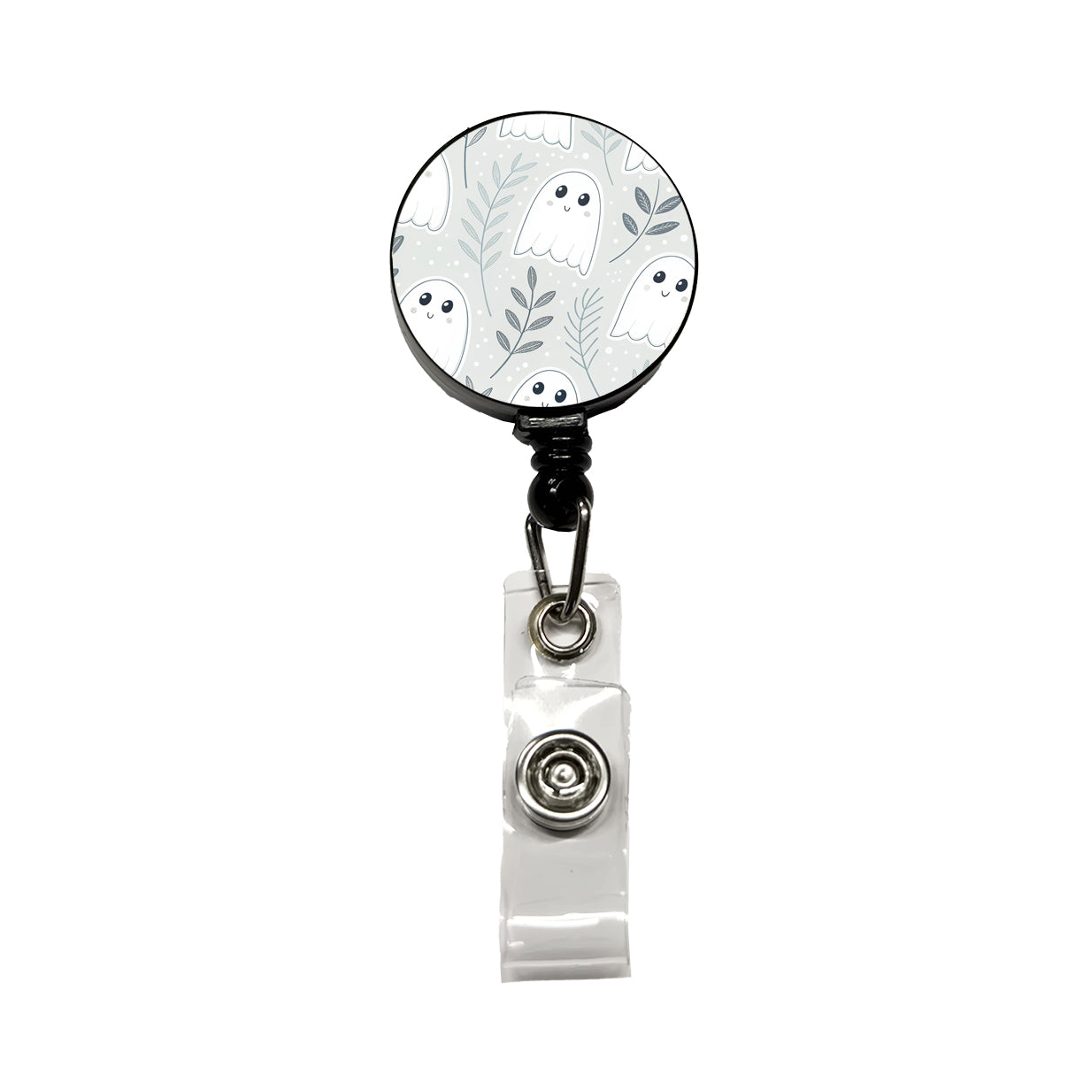Adorable Ghosts Halloween Retractable ID Key Card Name Tag Badge Holder with Clip