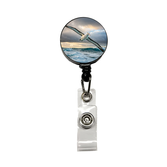 Albatross Bird Photo Retractable ID Key Card Name Tag Badge Holder with Clip