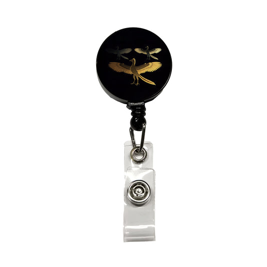 Archaeopteryx Sketch Dinosaurs Retractable ID Key Card Name Tag Badge Holder with Clip