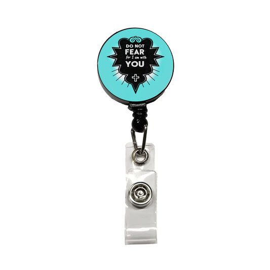 Do Not Fear For I Am With You Isaiah Bible Verse Retractable ID Key Card Name Tag Badge Holder with Clip