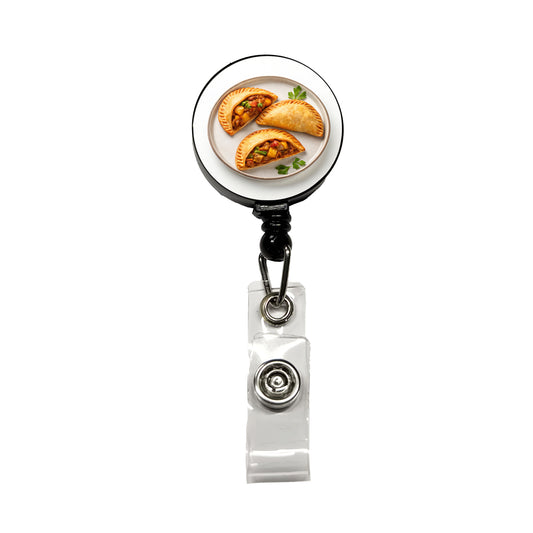 Empanadas Spain Food Retractable ID Key Card Name Tag Badge Holder with Clip