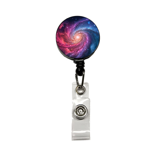 Galaxy Nebula Beautiful Space Stars Retractable ID Key Card Name Tag Badge Holder with Clip