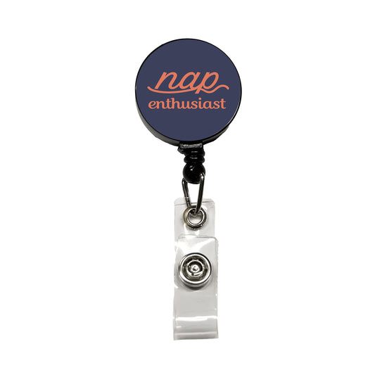 Nap Enthusiast Funny Retractable ID Key Card Name Tag Badge Holder with Clip