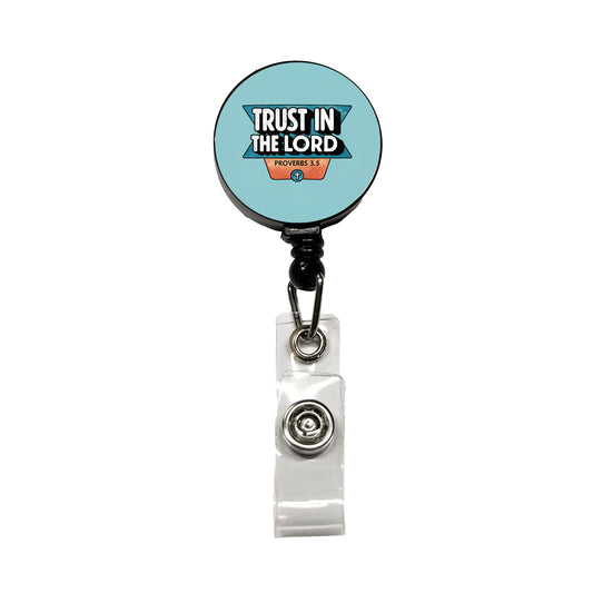 Proverbs Trust In The Lord Bible Christian Retractable ID Key Card Name Tag Badge Holder with Clip