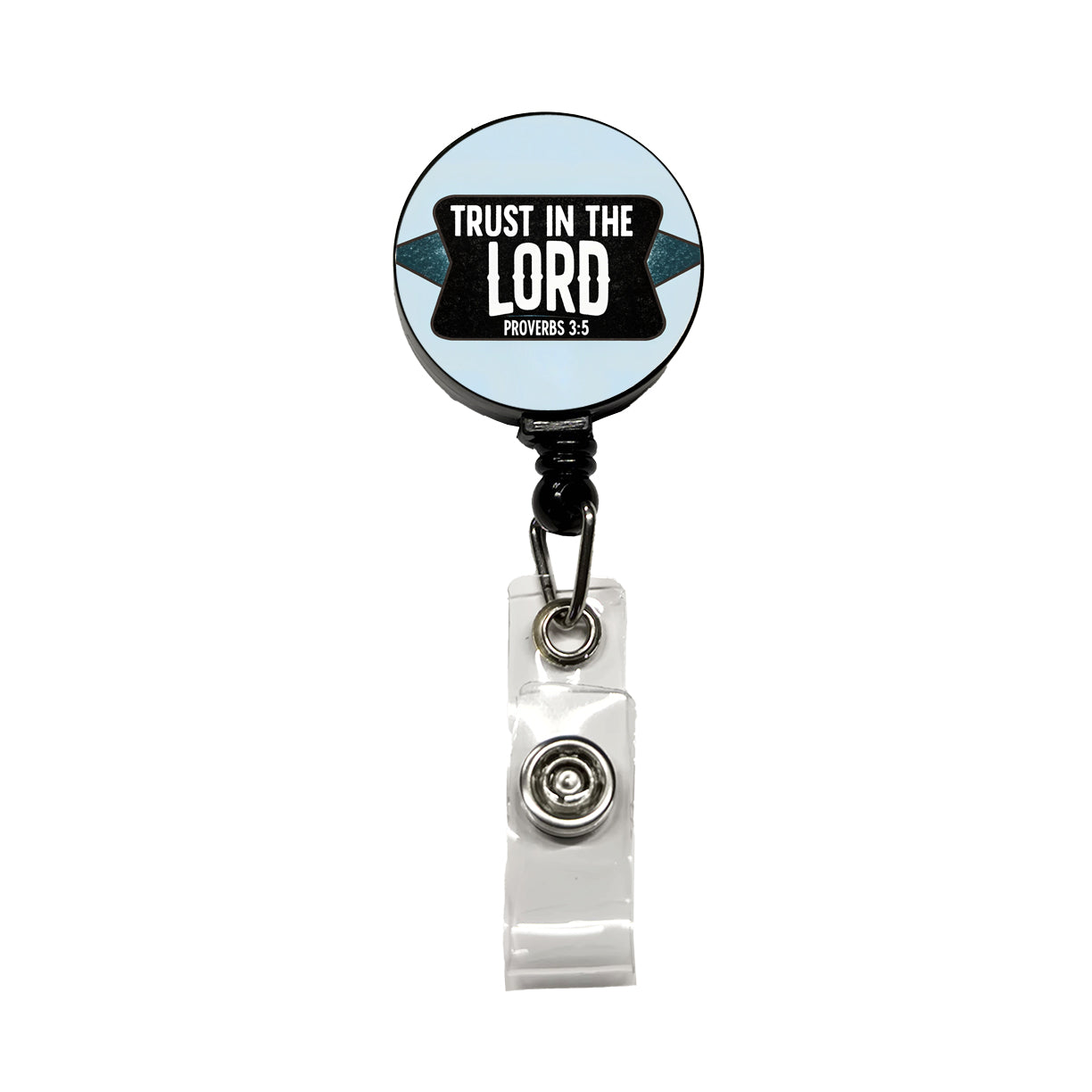 Proverbs Trust In The Lord Bible Verse Retractable ID Key Card Name Tag Badge Holder with Clip