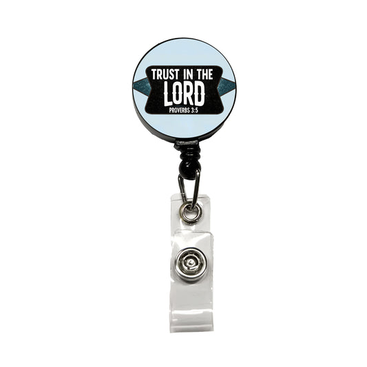 Proverbs Trust In The Lord Bible Verse Retractable ID Key Card Name Tag Badge Holder with Clip