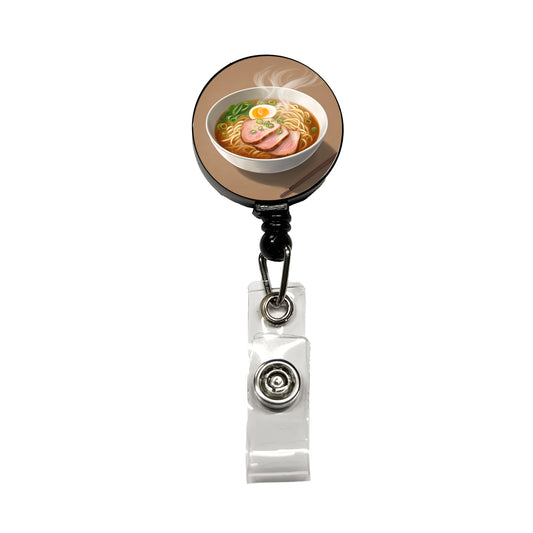 Ramen Bowl Delicious Retractable ID Key Card Name Tag Badge Holder with Clip