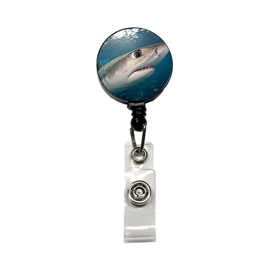 Shark Eye Close Up Ocean Retractable ID Key Card Name Tag Badge Holder with Clip
