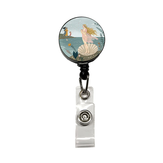 The Birth Of Venus By Sandro Botticelli Inspired Retractable ID Key Card Name Tag Badge Holder with Clip