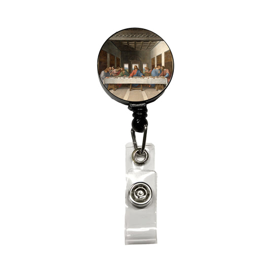 The Last Supper By Leonardo Da Vinci Inspired Jesus Christ Easter Retractable ID Key Card Name Tag Badge Holder with Clip