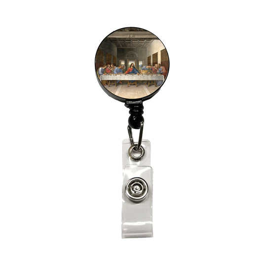 The Last Supper By Leonardo Da Vinci Jesus Inspired Retractable ID Key Card Name Tag Badge Holder with Clip