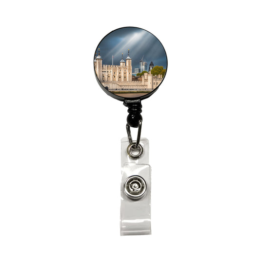 Tower Of London England Retractable ID Key Card Name Tag Badge Holder with Clip