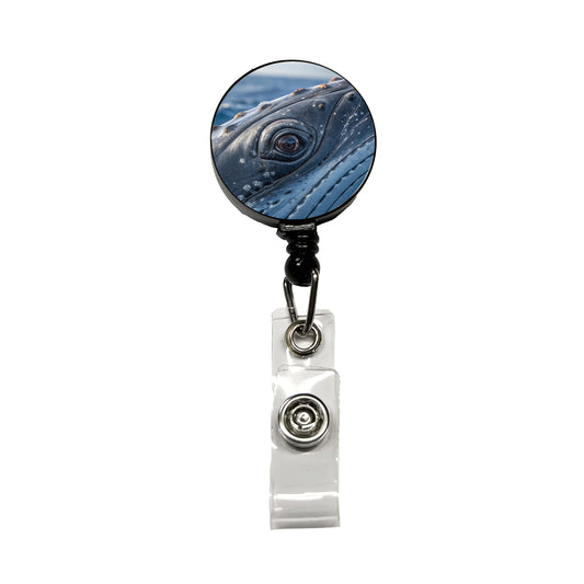 Whale Eye Close Up Retractable ID Key Card Name Tag Badge Holder with Clip