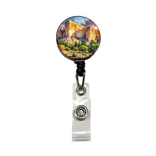 El Morro National Monument New Mexico Watercolor Style Retractable ID Key Card Name Tag Badge Holder with Clip