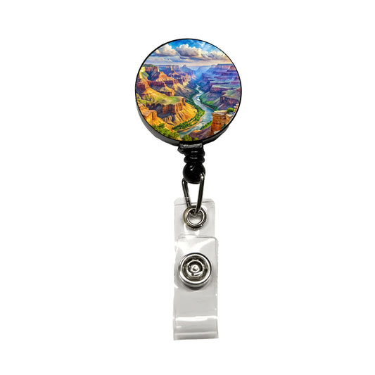 Grand Canyon - Parashant National Monument Arizona Watercolor Style Retractable ID Key Card Name Tag Badge Holder with Clip