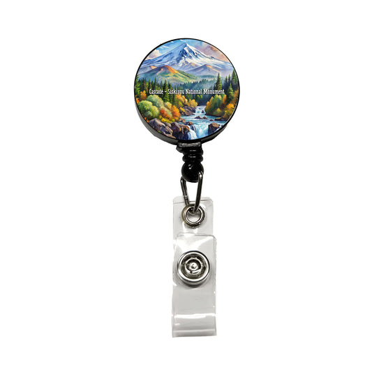 Cascade - Siskiyou National Monument California, Oregon Retractable ID Key Card Name Tag Badge Holder with Clip