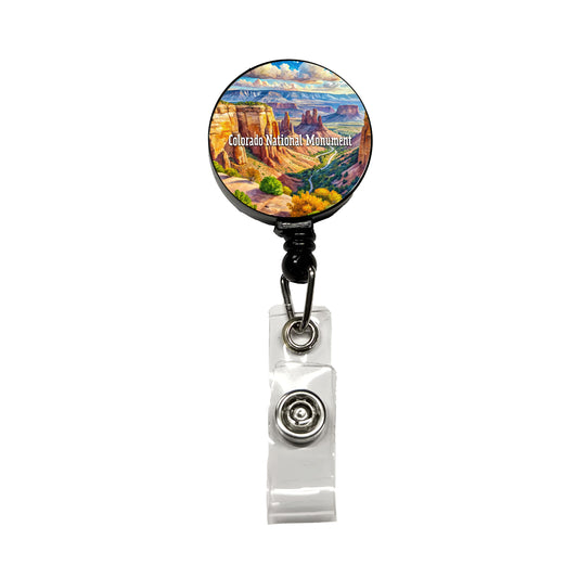 Colorado National Monument Colorado Retractable ID Key Card Name Tag Badge Holder with Clip