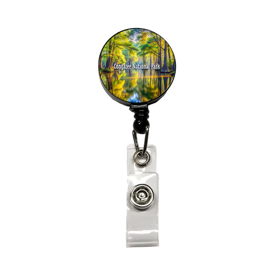 Congaree National Park South Carolina Retractable ID Key Card Name Tag Badge Holder with Clip
