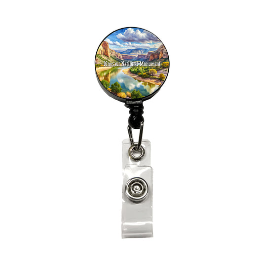Dinosaur National Monument Colorado, Utah Retractable ID Key Card Name Tag Badge Holder with Clip