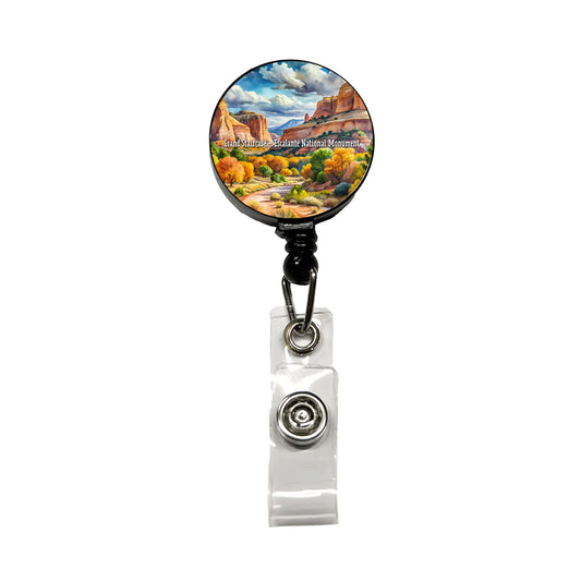 Grand Staircase - Escalante National Monument Utah Retractable ID Key Card Name Tag Badge Holder with Clip