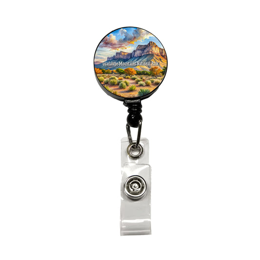 Guadalupe Mountains National Park Texas Retractable ID Key Card Name Tag Badge Holder with Clip