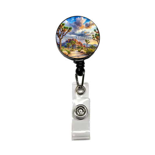 Joshua Tree National Park California Retractable ID Key Card Name Tag Badge Holder with Clip