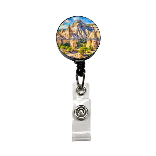 Kasha - Katuwe Tent Rocks National Monument New Mexico Retractable ID Key Card Name Tag Badge Holder with Clip
