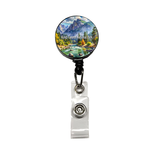 Kings Canyon National Park California Retractable ID Key Card Name Tag Badge Holder with Clip