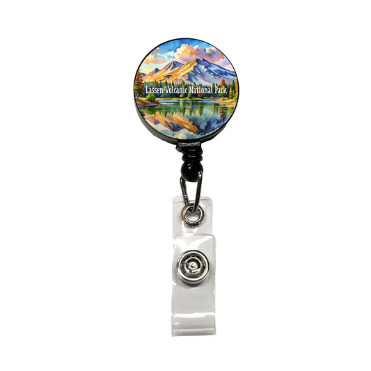 Lassen Volcanic National Park California Retractable ID Key Card Name Tag Badge Holder with Clip