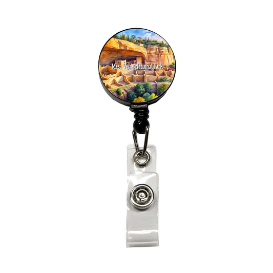 Mesa Verde National Park Colorado CO Retractable ID Key Card Name Tag Badge Holder with Clip