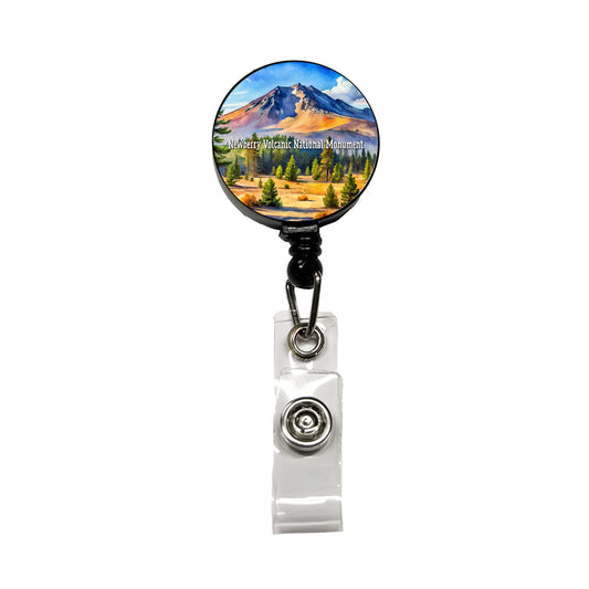 Newberry Volcanic National Monument Oregon Retractable ID Key Card Name Tag Badge Holder with Clip