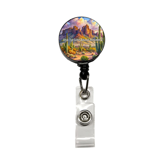 Organ Pipe Cactus National Monument Arizona Retractable ID Key Card Name Tag Badge Holder with Clip
