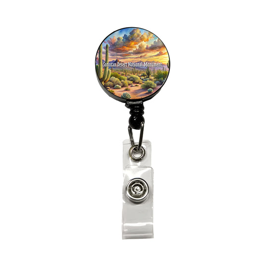Sonoran Desert National Monument Arizona Retractable ID Key Card Name Tag Badge Holder with Clip