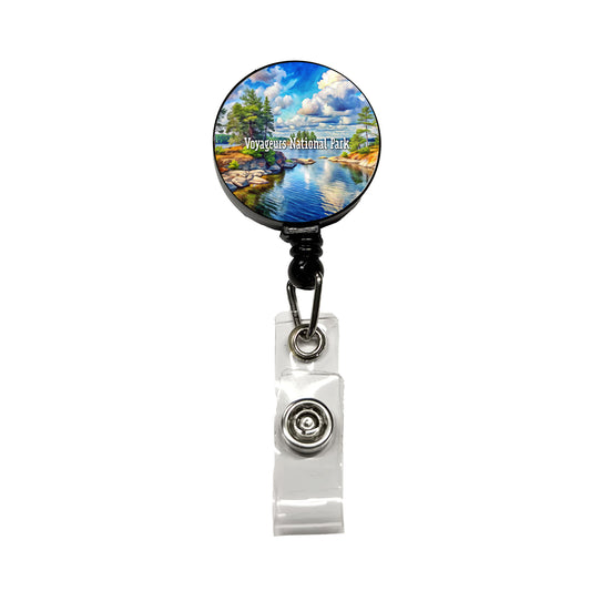 Voyageurs National Park Minnesota Retractable ID Key Card Name Tag Badge Holder with Clip