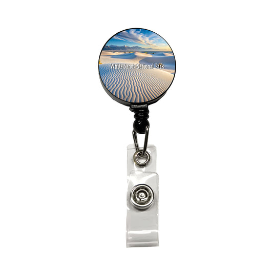 White Sands National Park New Mexico Retractable ID Key Card Name Tag Badge Holder with Clip