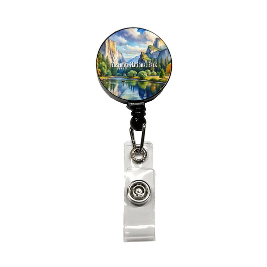 Yosemite National Park California Retractable ID Key Card Name Tag Badge Holder with Clip