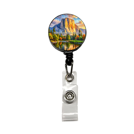 Yosemite National Park El Capitan Retractable ID Key Card Name Tag Badge Holder with Clip