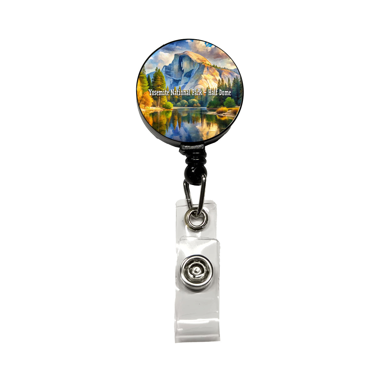 Yosemite National Park Half Dome Retractable ID Key Card Name Tag Badge Holder with Clip