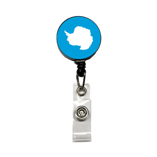 Antarctica Country Flag Retractable ID Key Card Name Tag Badge Holder with Clip