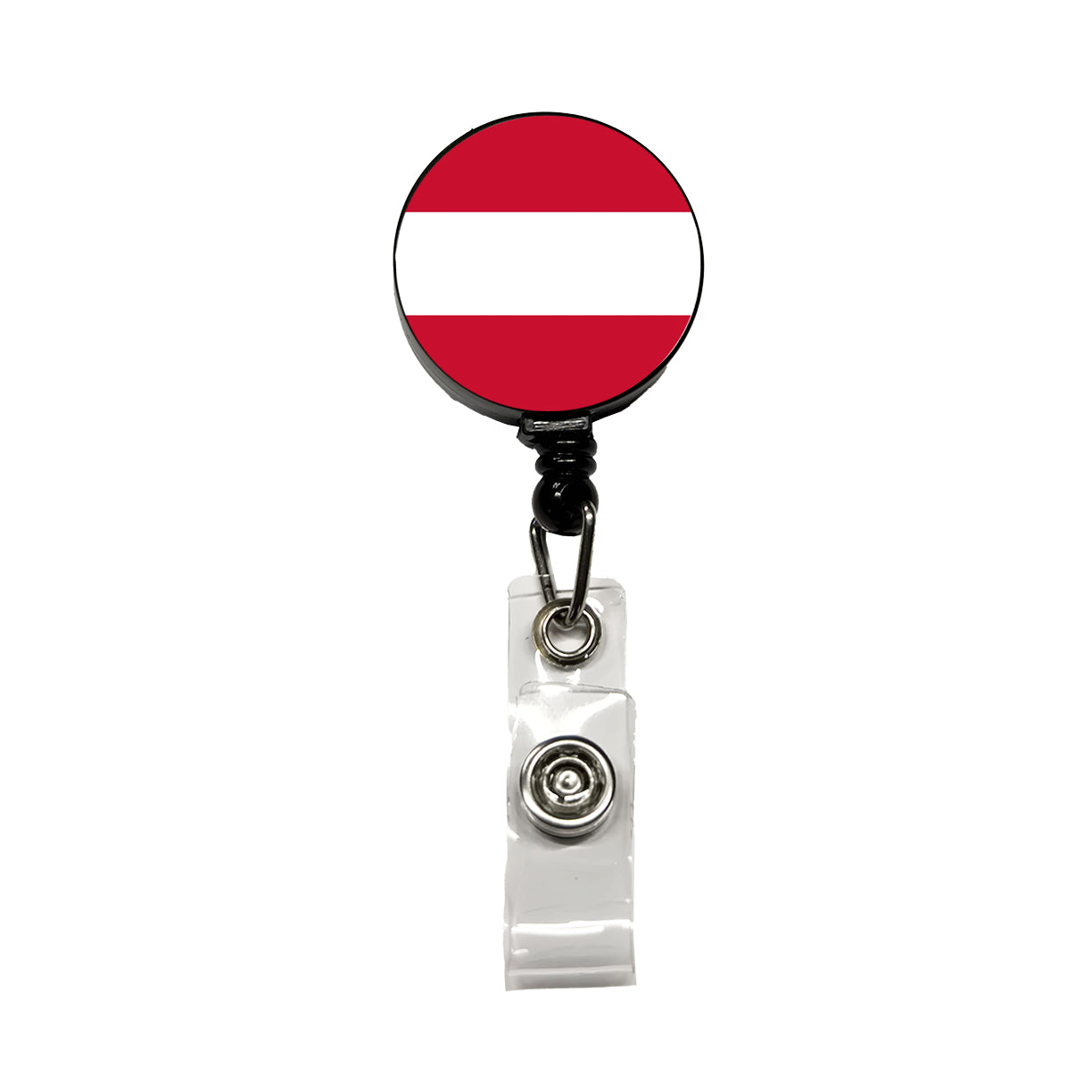 Austria Country Flag Retractable ID Key Card Name Tag Badge Holder with Clip