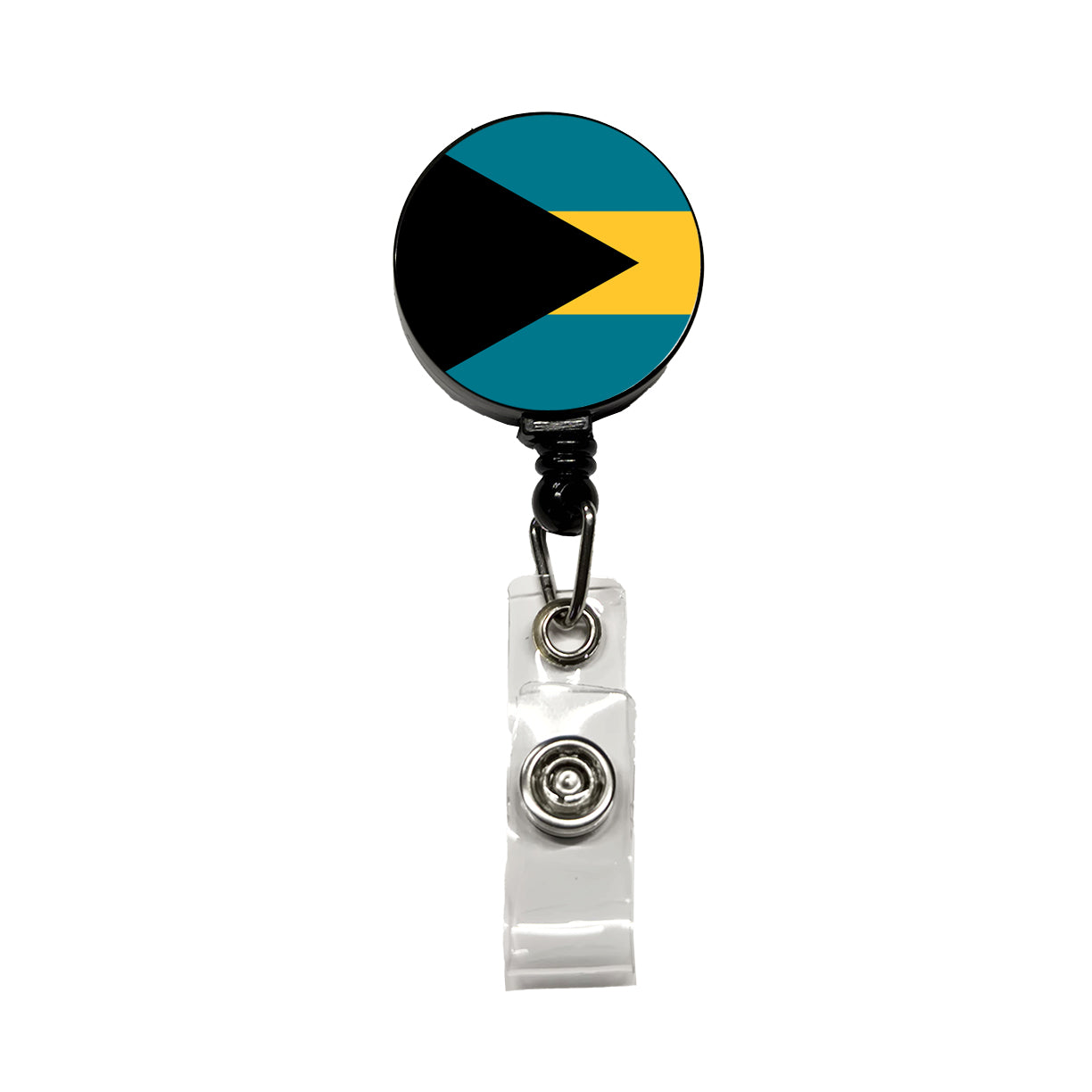 Bahamas Country Flag Retractable ID Key Card Name Tag Badge Holder with Clip